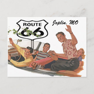 Retro Briefkaart Route 66 Stopover Promo Road