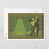 Retro Briefkaart van de Dans (Voorkant / Achterkant)