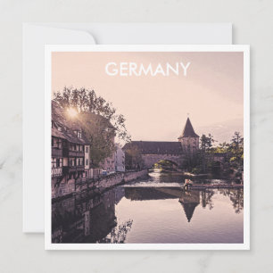Retro briefkaart van Neurenberg, Duitsland