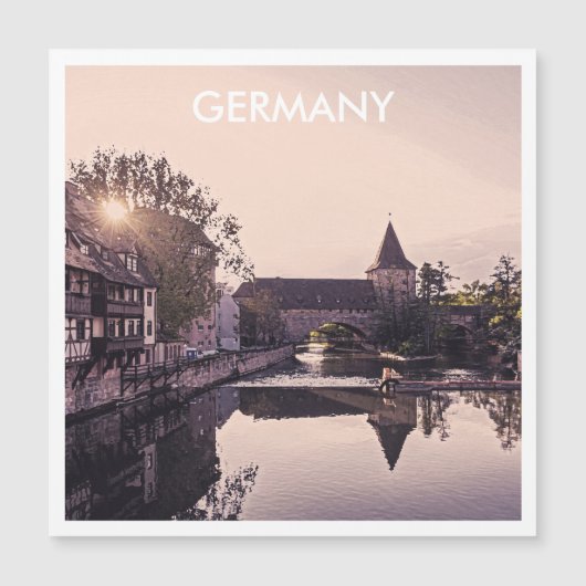 Retro briefkaart van Neurenberg, Duitsland (Voorkant)