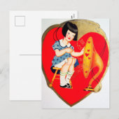 Retro briefkaart voor feestdag (Voorkant / Achterkant)