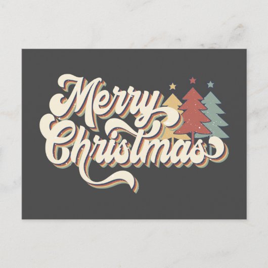 Retro  Briefkaart voor kerstfeestjes (Voorkant)