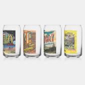 Retro Briefkaarten 4-set Blikvorm Glas (Links)