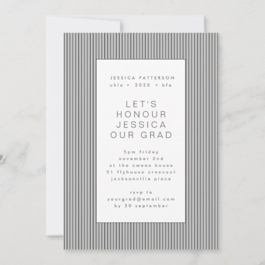 Retro Bright Afstuderen Aankondiging (Achterkant)