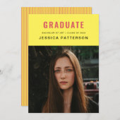 Retro Bright Afstuderen Aankondiging (Voorkant / Achterkant)