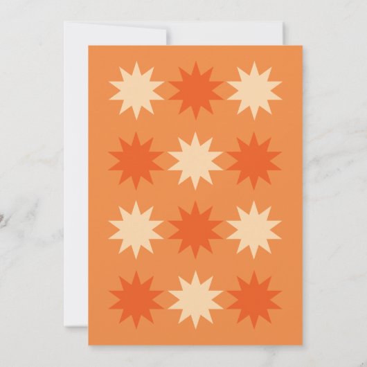 Retro Bright & Bold Summer Wedding Kaart (Achterkant)