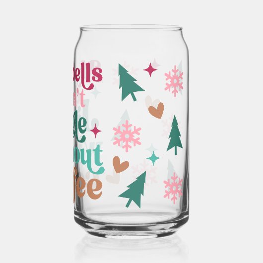 Retro Bright Christmas Iced Coffee Blikvorm Glas (Achterkant)