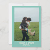 Retro Bright Funky Bold Modern Boho Unieke Bruilof Save The Date (Achterkant)