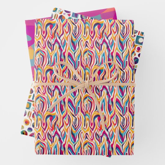 Retro Bright - Herfst, Winter Bright subtiel Abstr Inpakpapier Vel (In situ)