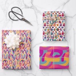 Retro Bright - Herfst, Winter Bright subtiel Abstr Inpakpapier Vel