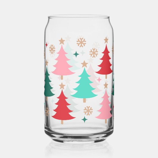 Retro Bright Kerstboom Blikvorm Glas (Voorkant)