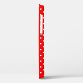 Retro Bright Red en White Polka Dot Case-Mate iPhone Case (Achterkant / Links)