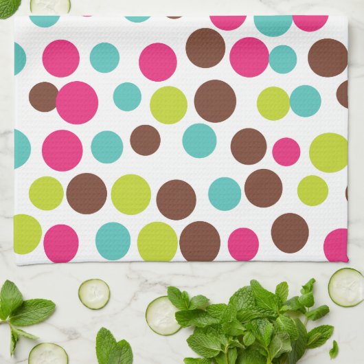 Retro Bright Stippen keukenhanddoekjes Theedoek (Gevouwen)
