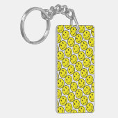 Retro Bright Yellow Smile Face Acrylic Keychain (Voorkant Links)