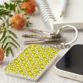 Retro Bright Yellow Smile Face Acrylic Keychain (Voorkant Rechts)