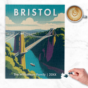 Retro Bristol Clifton-hangbrug Legpuzzel