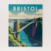 Retro Bristol Clifton Suspension Bridge Legpuzzel (Verticaal)