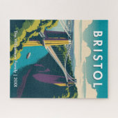 Retro Bristol Clifton Suspension Bridge Legpuzzel (Horizontaal)