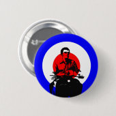 Retro British Mod Scooter Boy Button Badge (Voorkant /achterkant)