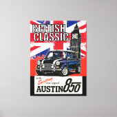 Retro Britse Klassieke Auto Front Pop Art Canvas Afdruk (Voorkant)