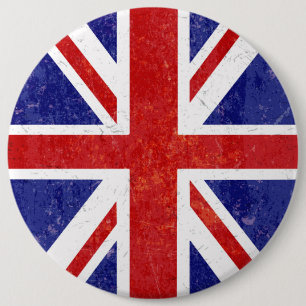 Retro Britse vlag Ronde Button 6,0 Cm