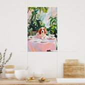 Retro Brittany Spaniel Poster, Brittany Olie Poster (Keuken)