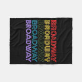 Retro Broadway Music Lover Theatre Musical Theater Fleece Deken (Voorkant (Horizontaal))