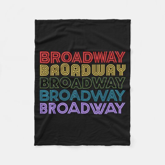Retro Broadway Music Lover Theatre Musical Theater Fleece Deken (Voorkant)