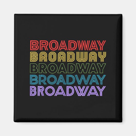 Retro Broadway Music Lover Theatre Musical Theater Magneet (Voorkant)