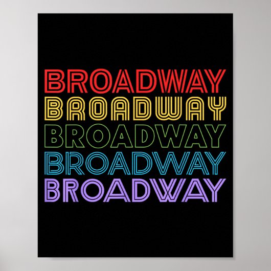 Retro Broadway Music Lover Theatre Musical Theater Poster (Voorkant)