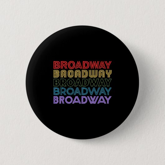 Retro Broadway Music Lover Theatre Musical Theater Ronde Button 5,7 Cm (Voorkant)