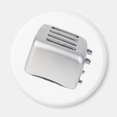  Retro-broodrooster - B&W grijs Magneet (Voorkant)