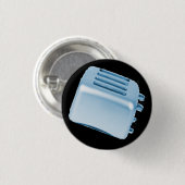  Retro-broodrooster - blauw Ronde Button 3,2 Cm (Voorkant /achterkant)