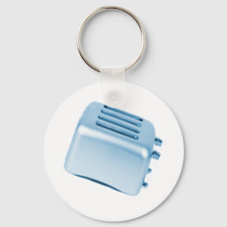 Retro-broodrooster - blauw Sleutelhanger
