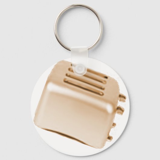  Retro-broodrooster - Oranje Sleutelhanger (Voorkant)
