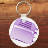 Retro-broodrooster - Paars Sleutelhanger (Voorkant)