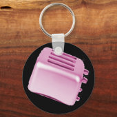  Retro-broodrooster - Roze Sleutelhanger (Voorkant)