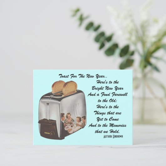 Retro Broodrooster van de Toost van het Briefkaart (Staand voorkant)