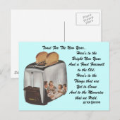 Retro Broodrooster van de Toost van het Briefkaart (Voorkant / Achterkant)