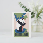 Retro Brookfield Zoo panda ad advertentie Briefkaart (Staand voorkant)
