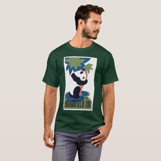 Retro Brookfield Zoo panda T-shirt (Voorkant volledig)