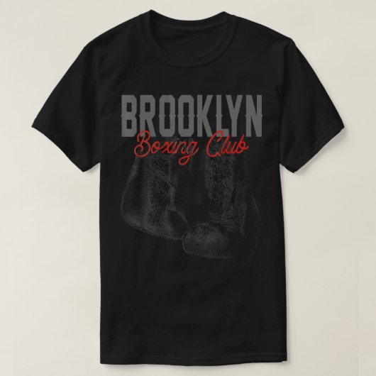 Retro BROOKLYN Boxing Club , verstoorde doos T-shirt (Design voorkant)