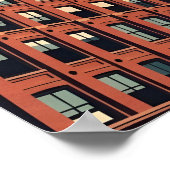 Retro Brooklyn Bridge New York City skyline Poster (Hoek)