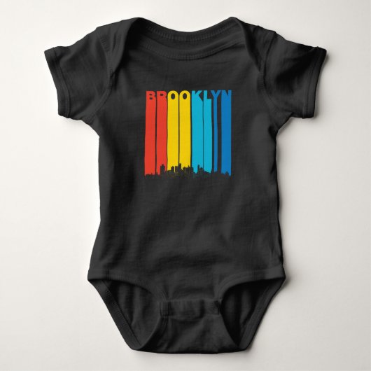 Retro Brooklyn New York Skyline Romper (Voorkant)