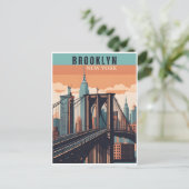 Retro Brooklyn: Verkenning van de nostalgische wij Briefkaart (Staand voorkant)