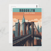 Retro Brooklyn: Verkenning van de nostalgische wij Briefkaart (Voorkant / Achterkant)