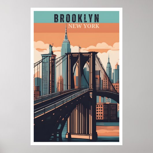 Retro Brooklyn: Verkenning van de nostalgische wij Poster (Voorkant)