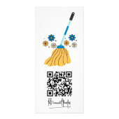 Retro Broom Cleaning Services prijslijst Reclamekaart (Achterkant)