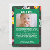 Retro Brown 2 foto vakantie Kaart | Verticaal (Achterkant)