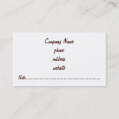 Retro Brown Aqua Visitekaartje (Achterkant)